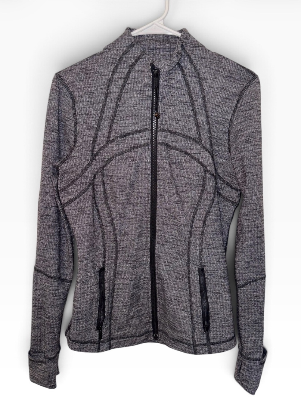 EUC Lululemon Define Jacket Heathered Gray Black Size 8